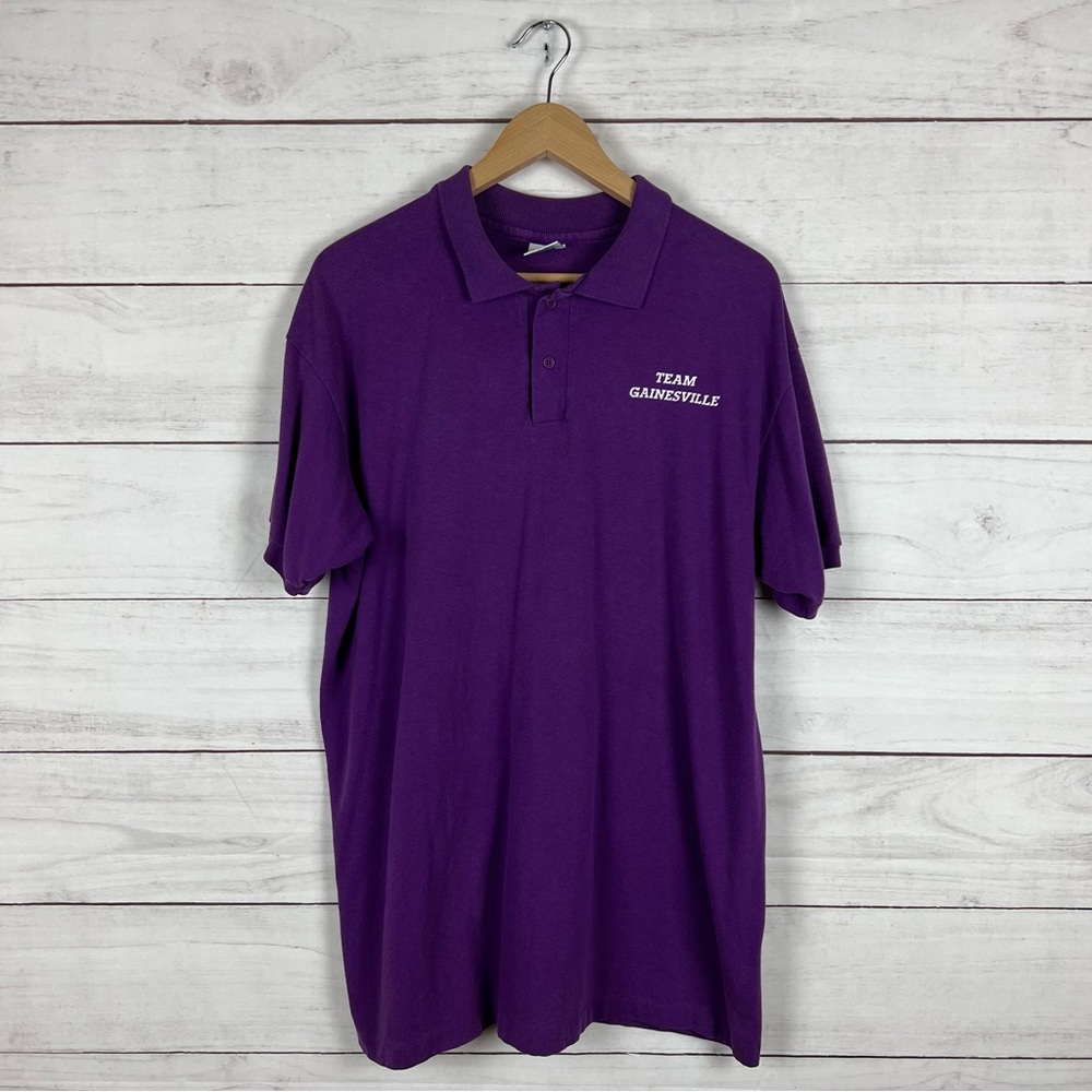 Vintage RARE 1990s Gainesville Raceway Drag Racing Polo Shirt XL - Picture 2 of 5